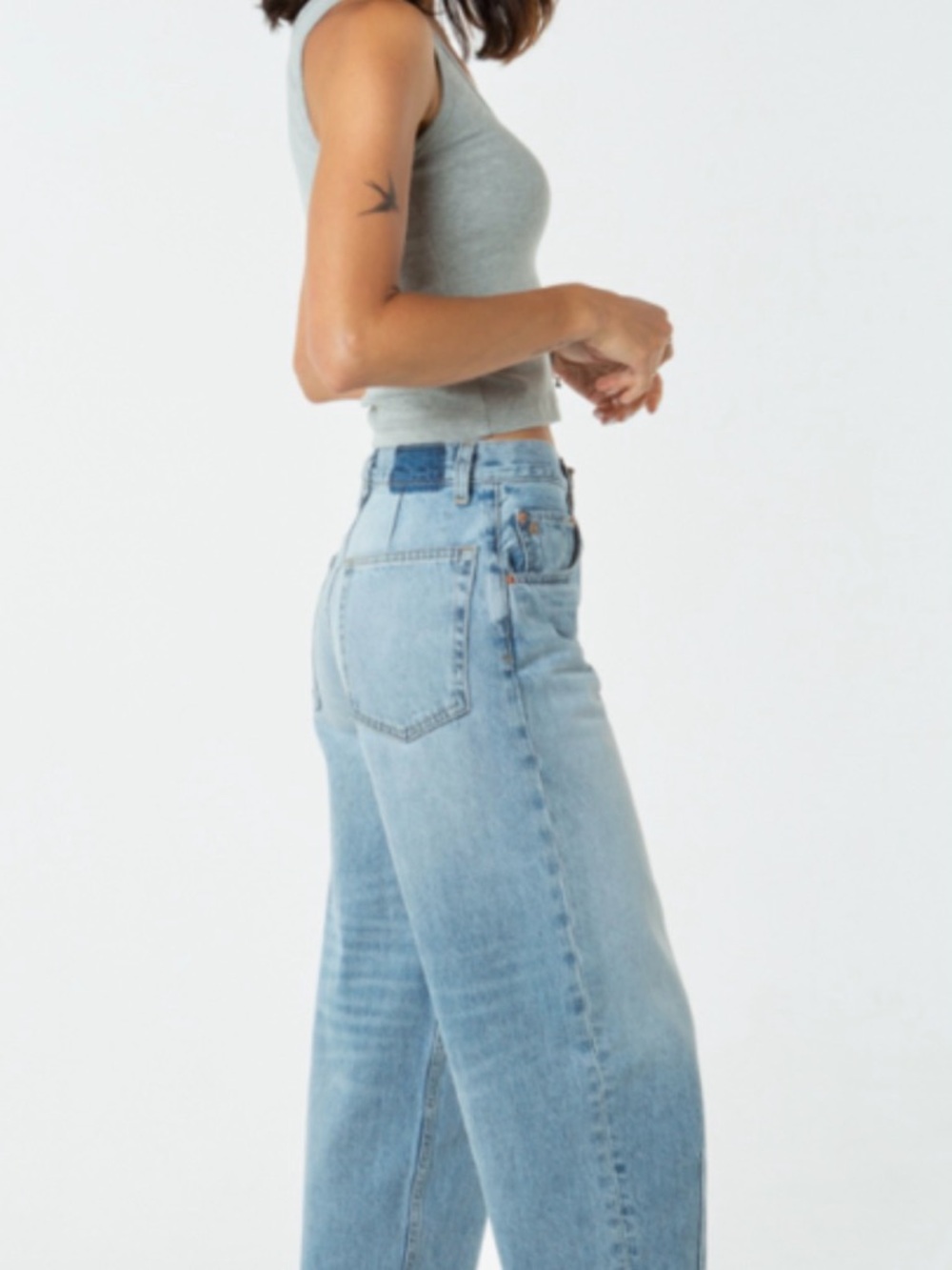 #84 🌷Etica Pale Blue High-Rise Boyfriend Jeans - Picture 3 of 6